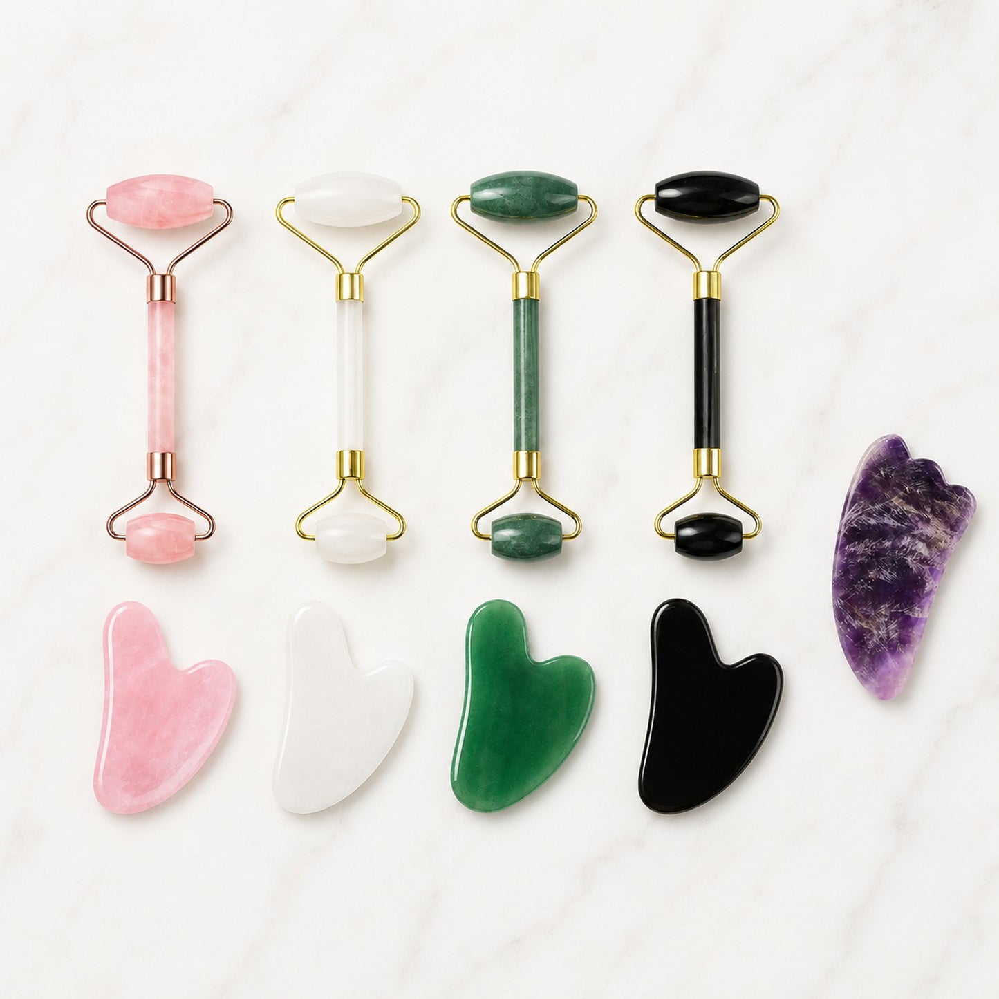 Gua Sha Heart & Roller Stones